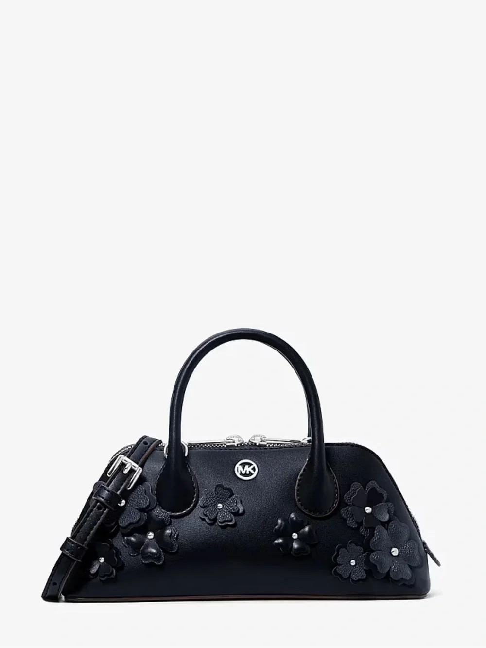 Michael Kors Petra Small Floral Embellished Crossbody Bag Navy